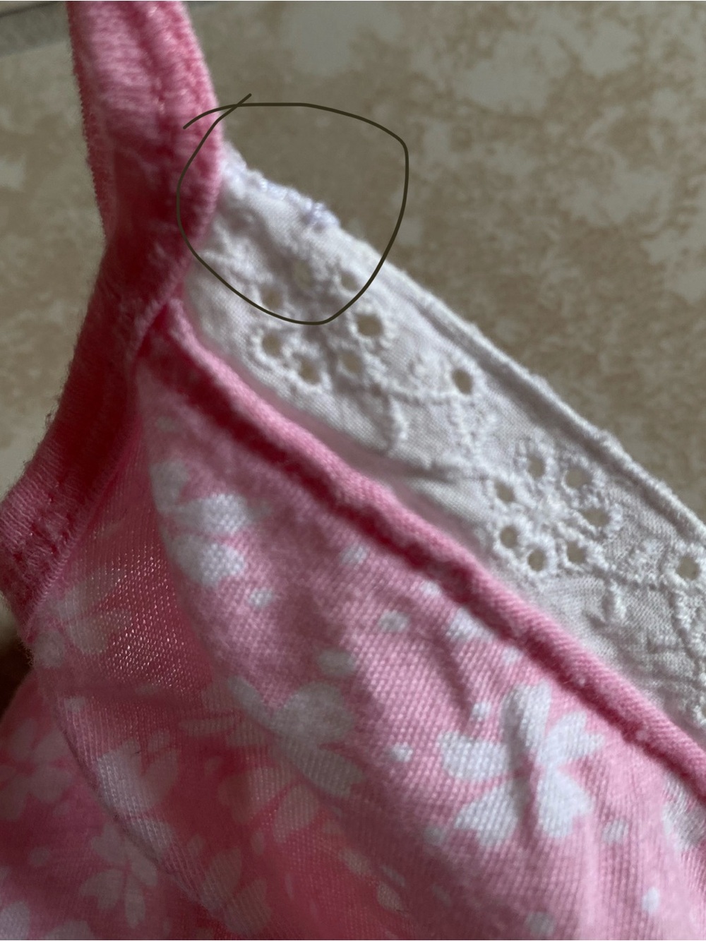 Y2k Hollister pink and white floral babydoll tank top - Picture 11 of 12
